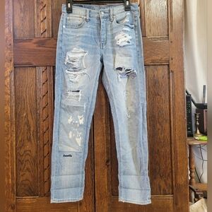 A&E Vintage Embroidered Destroyed jean
